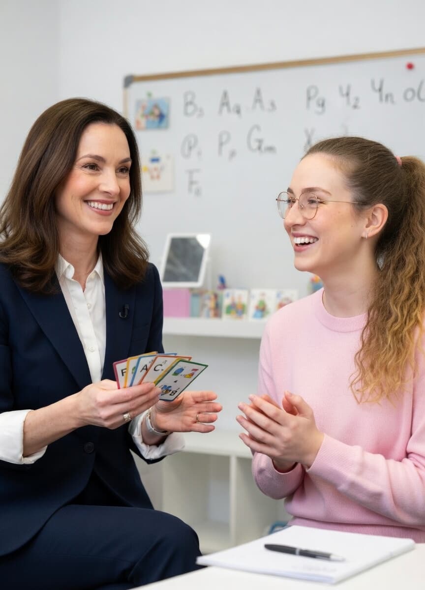 Emily in a therapy session with a teen
